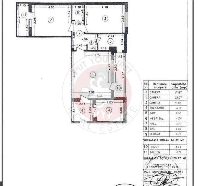 Lujerului | Apartament 3 camere | 71mp | Semidecomandat | B11317